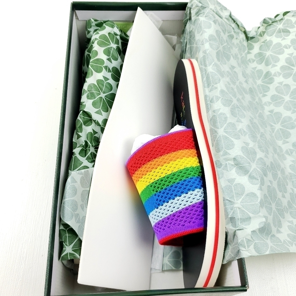 kate spade new york Spectrum Rainbow Sandals size 7 new in box - Picture 7 of 8
